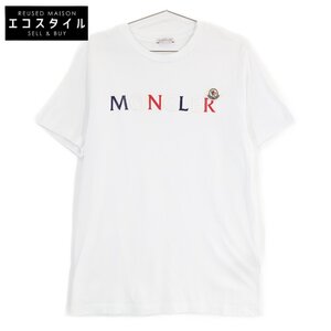 MONCLER モンクレール 21年製 ホワイト SS T-SHIRT ホワイト XS トップス コットン メンズ 中古