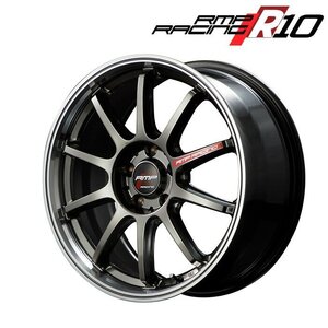 MID RMP RACING R10 (レーシングチタンシルバー/リムポリッシュ) アルミホイール4本セット 18×8.0J 5H PCD114.3 +45