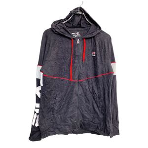 FILA ジップアップパーカー Sサイズ フィラ ブラック 古着卸 アメリカ仕入 t2411-3578