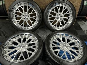 極上品アウディQ5 SQ5 鍛造 HYPER FORGED ハイパーフォージドHF-LMC21インチF)9J+35 R)9J+33 PCD112 2021年製ミシュランPS4SUV 255/40R21