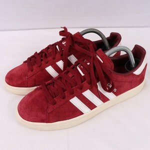 CAMPUS 26.0cm/adidas キャンパス アディダス スニーカー カレッジバーガンディー 白 中古 古着 メンズ ad4853