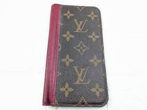 1000円～★LOUIS VUITTON ルイヴィトン モバイルケース フォリオ M69678 モノグラム★ブランド レディース イニシャル入り 中古