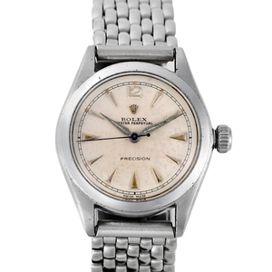 1950年代 ROLEX ARバブルバック Ref.5006 アンティーク品 アイボリー メンズ 腕時計