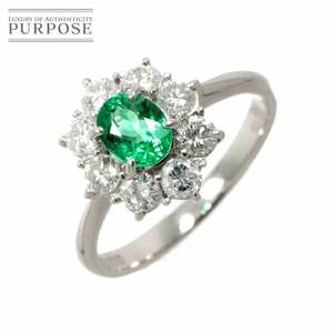 リング 11.5号 エメラルド 0.61ct ダイヤ 0.78ct Pt プラチナ 指輪【ソーティング付き】 Emerald Ring 90238077