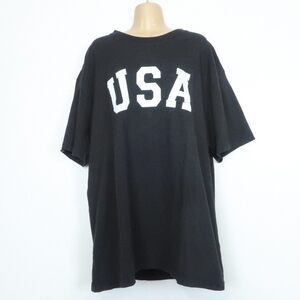 アズノウアズ★春夏物　サイズF　コットン100！　ゆったり　USAプリント　Ｔシャツ　半袖　黒系　レターパック可　z2226ｓ