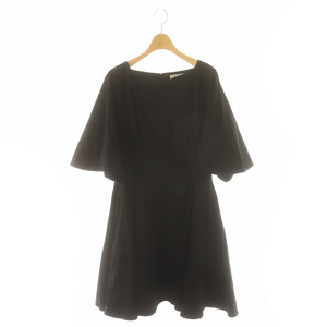 マウジー MOUSSY フレアミニドレス FLARE MINI DRESS ドレス ワンピース 五分袖 2 M 黒 ブラック /YQ ■OS ■SH