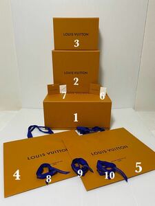 LOUIS VUITTON ルイヴィトン 空き箱 BOX 紙袋 ショッパー ヴィトン ブランド オレンジ　空箱 包装用紐　メモリーカード まとめ売り10点