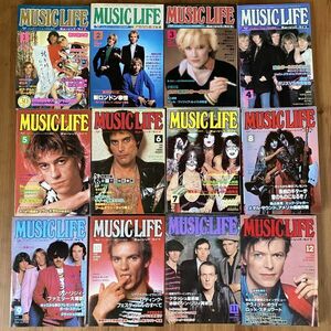 音楽雑誌[MUSIC LIFE]1980年全12冊チープトリック/ポールマッカートニー/ポリス/クイーン/デヴィッド ボウイ/イーグルス/KISS他 自宅保管品
