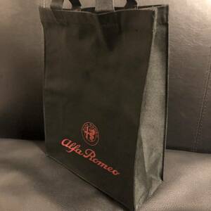 未使用★アルファロメオ ALFA ROMEO　 トートバッグ　黒に赤字　純正　ノベルティ★非売品