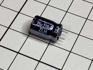 送料110円～ ルビコン ZLH 220μF 35V アルミ電解コンデンサー 8,000時間 105℃ 220uF 低インピーダンス Rubycon 電子部品