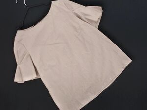 ネコポスOK OPAQUE オペーク ストライプ ブラウス シャツ sizeSS/ベージュ ■◆ ☆ eia2 レディース