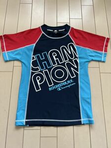 水着 キッズ★ラッシュガード スイムウェア半袖 Champion チャンピオン★サイズ160 ★ユーズド美品