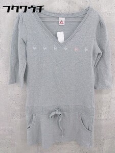 ◇ le coq sportif ルコックスポルティフ 七分袖 チュニック L グレー * 1002799192132