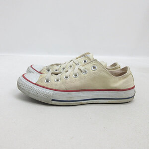 s■【24.5cm】コンバース/CONVERSE ALL STAR ローカット キャンバススニーカー■白/LADIES/54【中古】