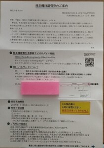 【コード連絡のみ】スシロー FOOD & LIFE COMPANIES 株主優待 1,650円分