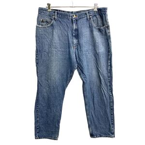 Wrangler デニムパンツ W42 ラングラー リラックスフィット ビッグサイズ インディゴ コットン 古着卸 アメリカ仕入 2312-465