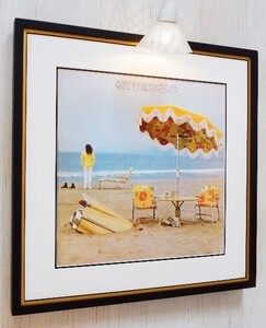 ニール・ヤング/レコジャケ ポスター 額付き/Ｎeil Young/On The Beach/Framed Ｎeil Young/アルバム アート/お洒落なインテリア/display