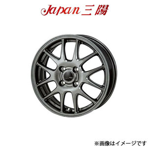 ジャパン三陽 ザック JP-205 アルミホイール 4本 ミラ L250S/L260S(13×4.0B 4-100 INSET42 ブラックシルバー)Japan三陽 ZACK JP-205