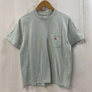 ダントン 21S-HS-001 半袖Tシャツ ポケT ロゴ ミントブルー size:36 Tシャツ Tシャツ 36 ロゴ、文字