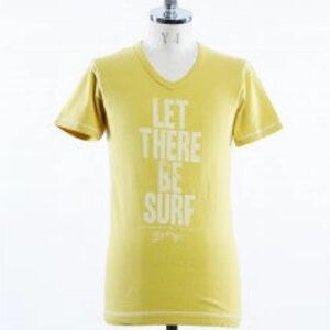 定価￥15120★新品未使用★AKM × Marbles★LET THERE BE SURF★V-neck cut-sew★サイズ L★WASHED COTTON★YELLOW★T057 CTN063★キムタク