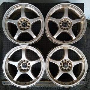 管理番号：A8-160【4本価額】【17x7.5J 5x100 5x114.3 ET+50 ハブ73】A-TECH SCHNEIDER・マルチ・店頭引取可能・適格請求書発行可能