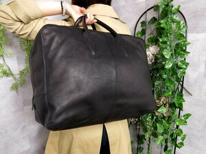 ★●超美品●Berluti ベルルッティ●メンズ●ロゴ型押し●カーフ レザー 本革●ボストン バッグ●黒 ブラック●A3 収納●ビジネス●B140