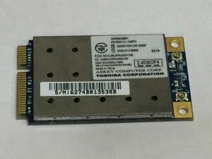 1.東芝　dynabook QOSMIO F30 PQF32N-019019用　WIFIカード　AR5BXB61 　FA618MB　9904