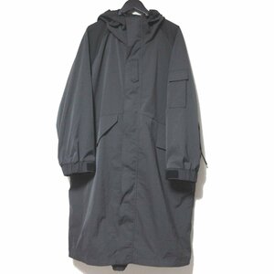 良品 23AW HYKE ハイク BIOTOP別注 TASLAN TWILL SHELL COAT EX タスランツイル シェルコート 27057 ユニセックス XXL チャコールグレー