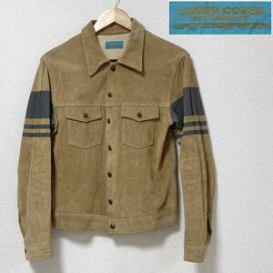 1997AW UNDERCOVER LEAF期 ライン ペイント スウェード トラッカージャケット Mサイズ アンダーカバー レザー 90s VINTAGE archive 4120359