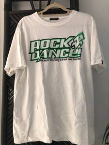 送料無料 ロックダンス ROCKDANCE Tシャツ Lサイズ サーフィン SURF T-shirt 白 ホワイト White 美品