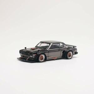 POP RACE 1/64 ニッサン スカイライン GT-R V8 DRIFT ハコスカ ダーククローム