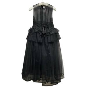 noir kei ninomiya ノワールケイニノミヤ 22AW チュールレイヤードレースアップボリュームドレスワンピース 3J-O003