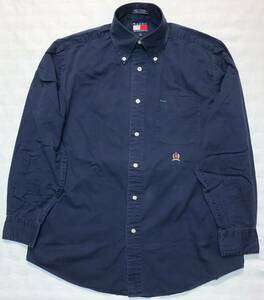 30765 TOMMY HILFIGER 長袖 BD シャツ M 紺