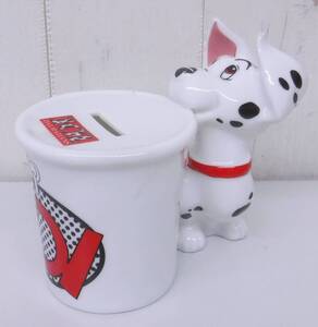 当時物 ＊陶器 貯金箱 ＊DISNEY ＊101匹ワンちゃん ＊ダルメシアン 犬＊ウォルトディズニー ＊レトロポップ ファンシー