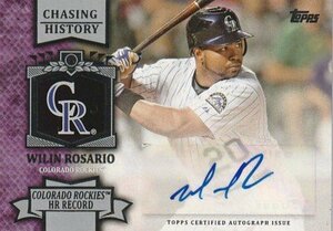 2013 TOPPS CHASING HISTORY Wilin Rosario Auto 元阪神タイガース 来日外国人 ウィリン・ロサリオ直筆サインカード