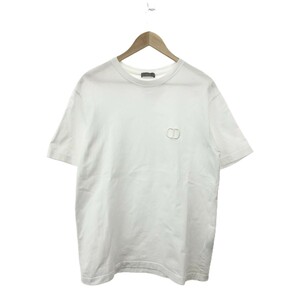 良好◆Dior HOMME ディオールオム CD ICON T-Shirt 半袖カットソー サイズ:M◆943J605A0554 ホワイト コットンジャージー メンズ トップス