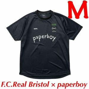 F.C.Real Bristol × paperboy PRE MATCH TOP【M】BLACK エフシーレアルブリストル ペーパーボーイ プレマッチトップ F.C.R.B SOPH Tシャツ