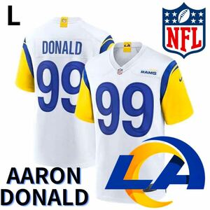 【L】NFL ナイキ ロサンゼルスラムズ アーロンドナルド ゲームジャージ NIKE Los Angeles Rams Aaron Donald