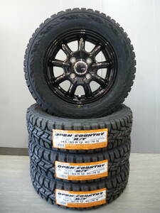 TOYO◎オープンカントリーR/T★145/80R12・145R12★軽トラ軽バンキャリーエブリーハイゼットアクティサンバーバモススクラム