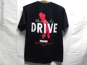 90sビンテージTシャツ [MICHAEL JORDAN GOLFｘNIKE GOLF・黒M]クリーニング済 ナイキ NIKE マイケルジョーダン エアジョーダン AIR JORDAN