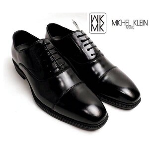 新品定価1.8万円 MICHEL KLEIN ミッシェルクラン マドラス社製 本革レザー ビジネスシューズ 25.5cm黒 MN3001