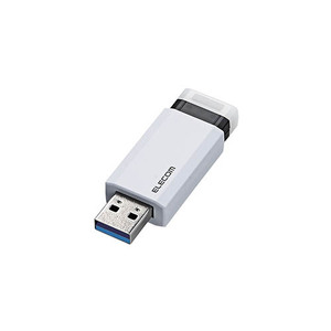 エレコム USBメモリー/USB3.1(Gen1)対応/ノック式/オートリターン機能付/64GB/ホワイト MF-PKU3064GWH /l