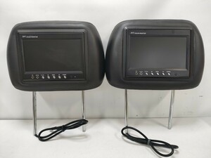 管理1117 TFT COLOR MONITOR ヘッドレスト 　モニター リアモニター 2個セット 未チェック キズあり 汚れあり 