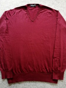 【未使用に近い】JOHN SMEDLEY ジョンスメドレー 30G シーアイランドコットン Vネック ニット