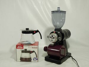 Kalita カリタ KH-100 ナイスカットミル NICE CUT MILL ＋ 新品 カリタ 300サーバーN コーヒーサーバー 1123