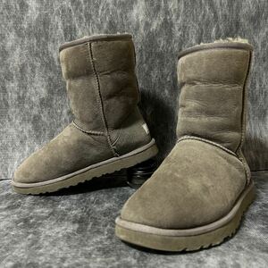 UGG CLASSIC SHORT II 5825 アグ ムートンブーツ クラシック ショート ショートブーツ ムートンブーツ　US7 24cm グレー　＊EK