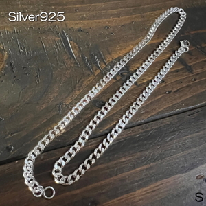 シルバー925 喜平チェーン ネックレス 幅5mm ネックレスチェーン 50cm／30g SILVER925 極厚 ユニセックス用 S