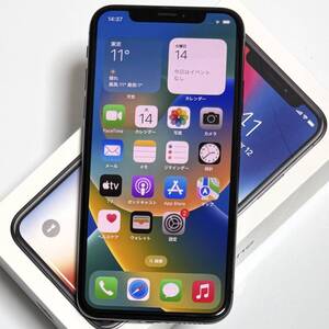 Apple SIMフリー iPhone X スペースグレイ 64GB MQAX2J/A バッテリー最大容量86% アクティベーションロック解除済