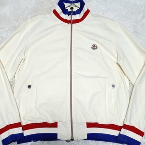 【美品●Lサイズ】モンクレール トラックジャケット トリコロール ダブルジップ ロゴワッペン MONCLER スーツ ジャージ スウェット ゴルフ