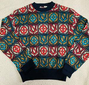 50s ジャガードニット セーター 総柄 knit vintage 古着 ニットセーター ヴィンテージ ビンテージ 50